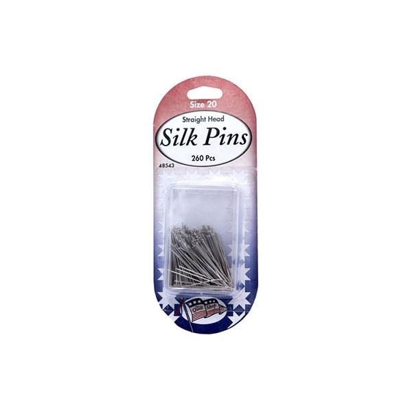 Sullivans Quilters Silk Pins, Straight Head- 32 mm