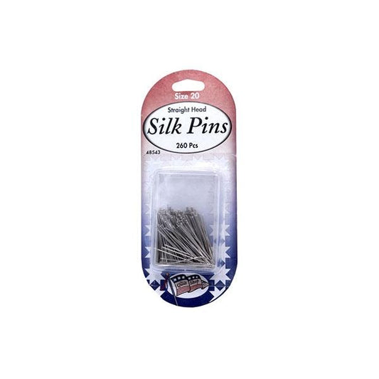 Sullivans Quilters Silk Pins, Straight Head- 32 mm