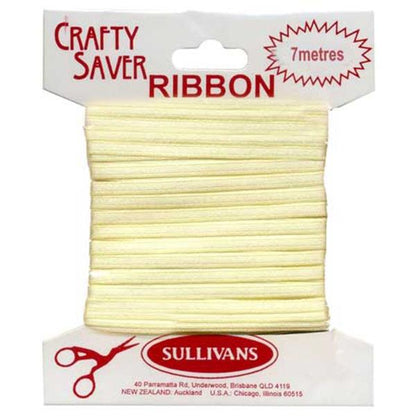 Crafty Saver Satin Ribbon, 3mmx7m