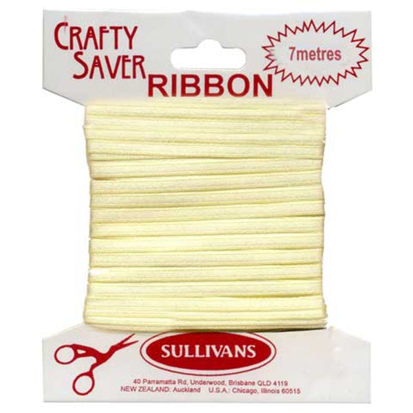 Crafty Saver Satin Ribbon, Pale Pink- 3mm x 7m