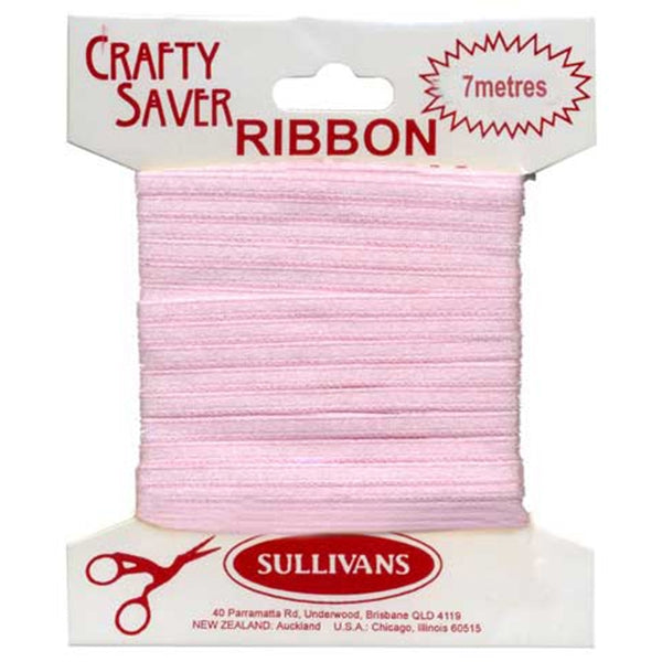 Crafty Saver Satin Ribbon, Red- 3mm x 7m