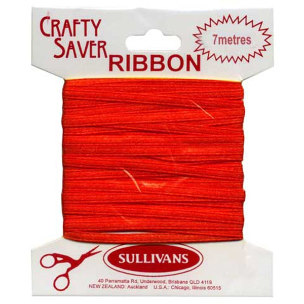 Crafty Saver Satin Ribbon, Black- 3mm x 7m