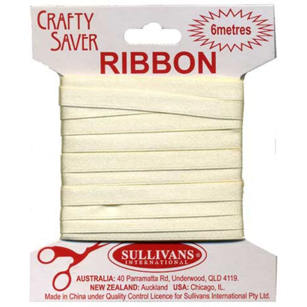 Crafty Saver Satin Ribbon, 6mm x 6m