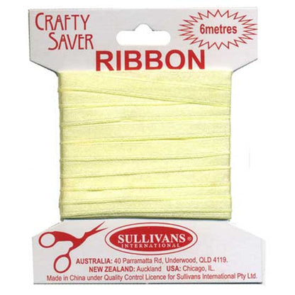 Crafty Saver Satin Ribbon, 6mm x 6m