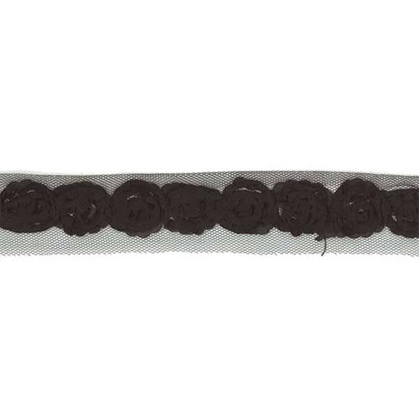 Sullivans Trim Rose, Black- 25 mm