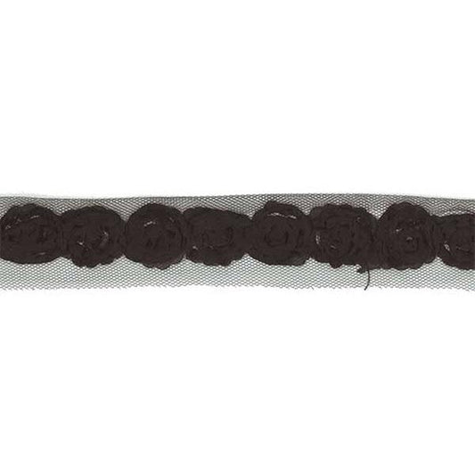 Sullivans Trim Rose, Black- 25 mm