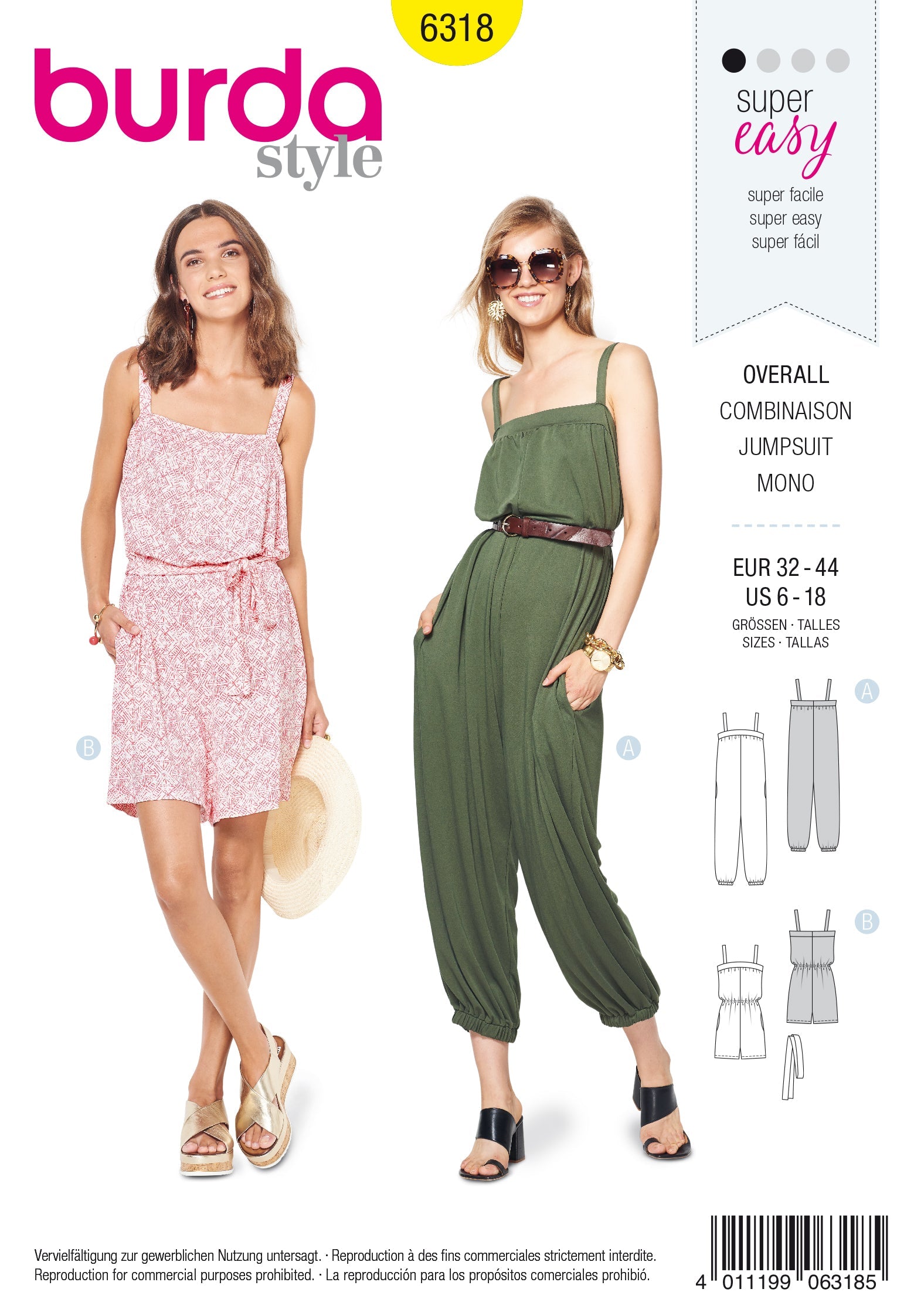 Burda Pattern 6318 Misses' jumpsuit
