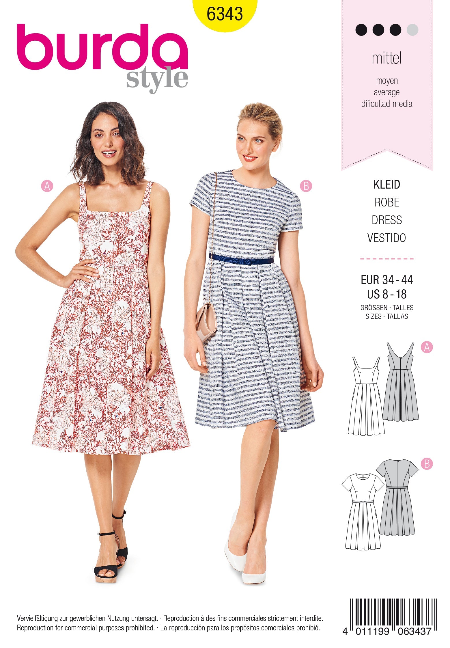 Burda Pattern 6343 Misses' pinafore dress