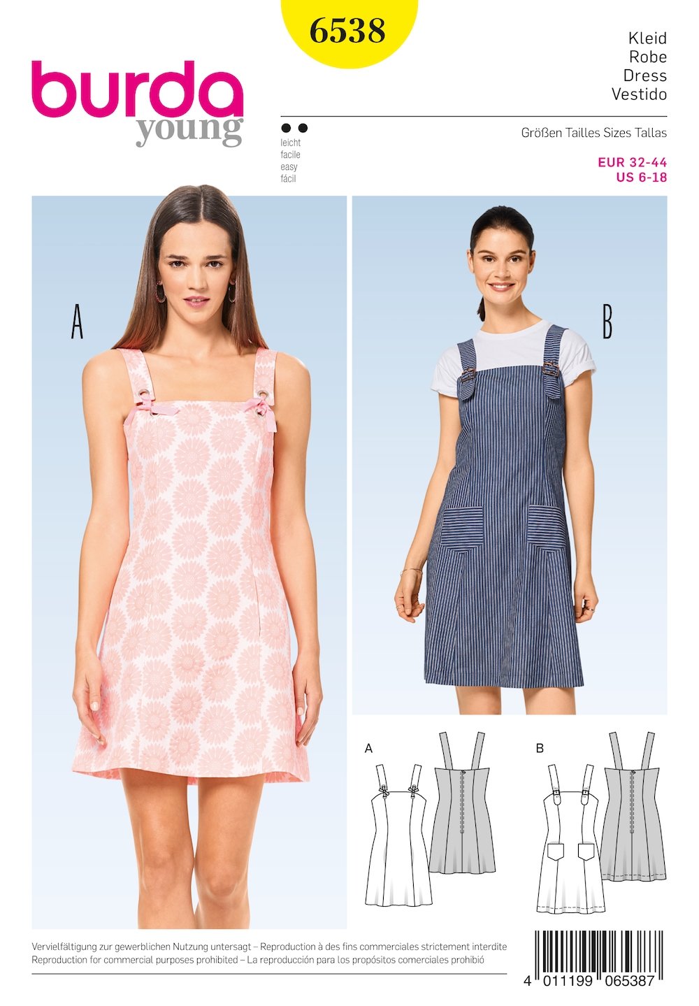 Burda Pattern 6538 Misses' Strappy Dress (6-18)
