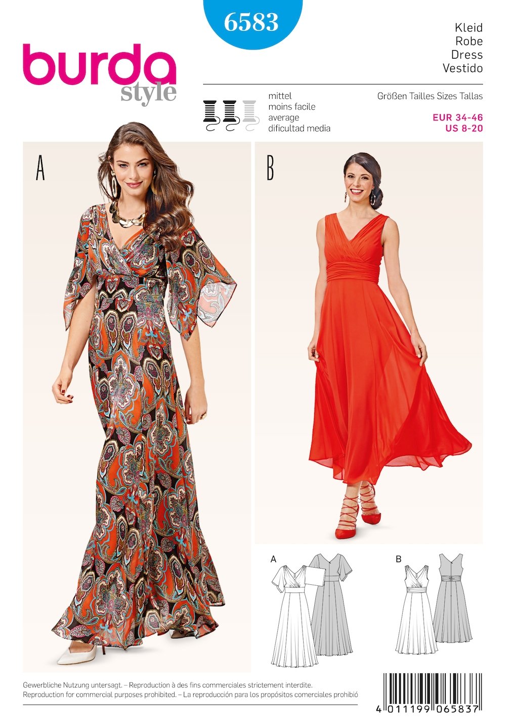 Burda Pattern 6583 Dress (8-20)