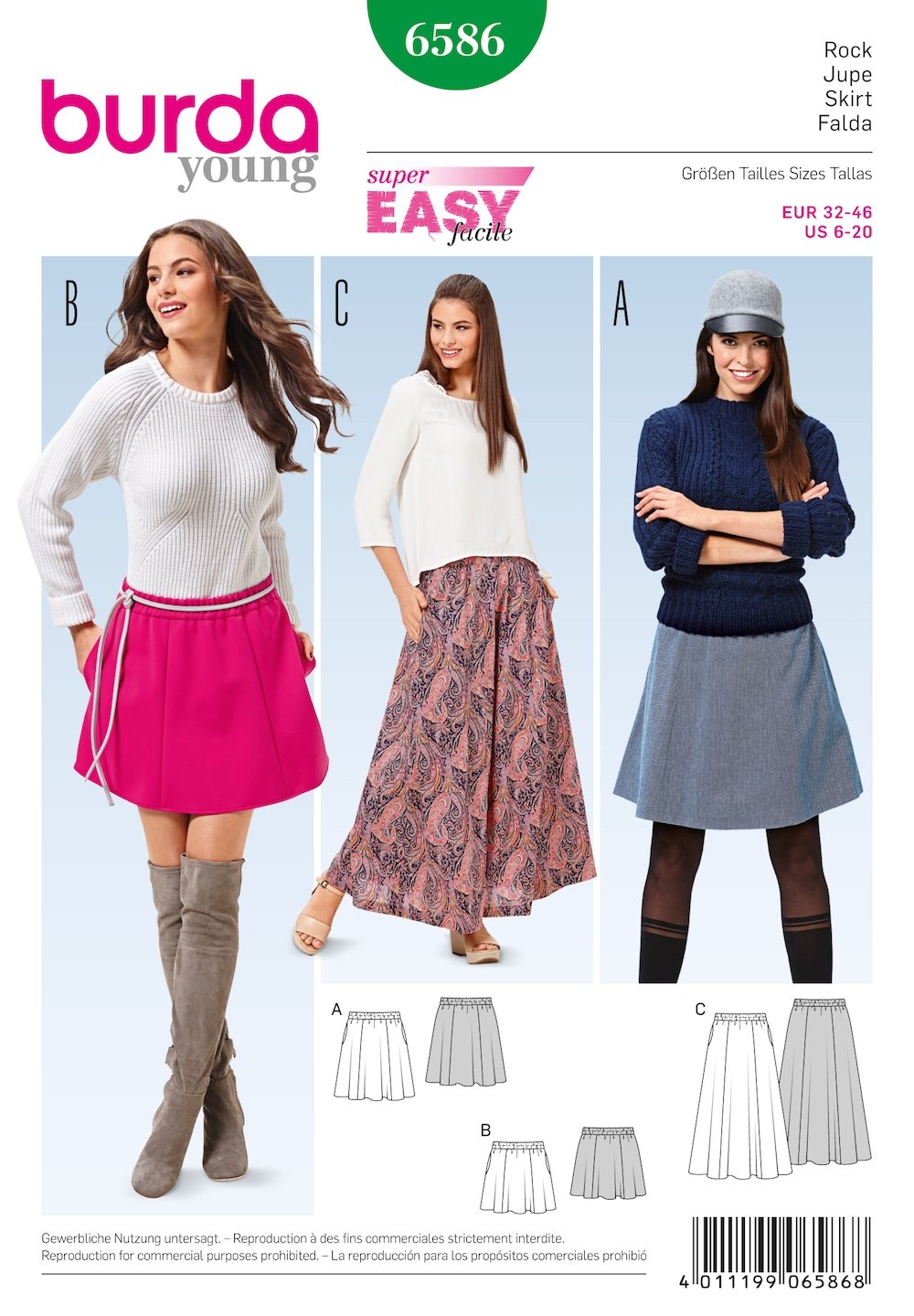 Burda Pattern 6586 Skirt (6-20)