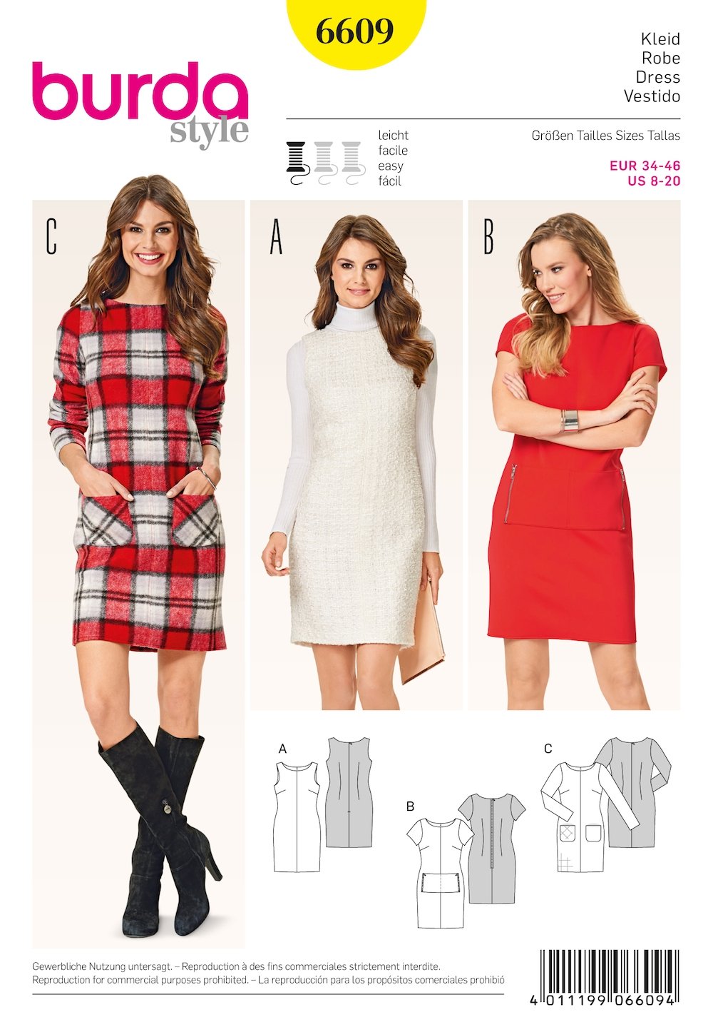 Burda Pattern 6609 Dress (8-20)