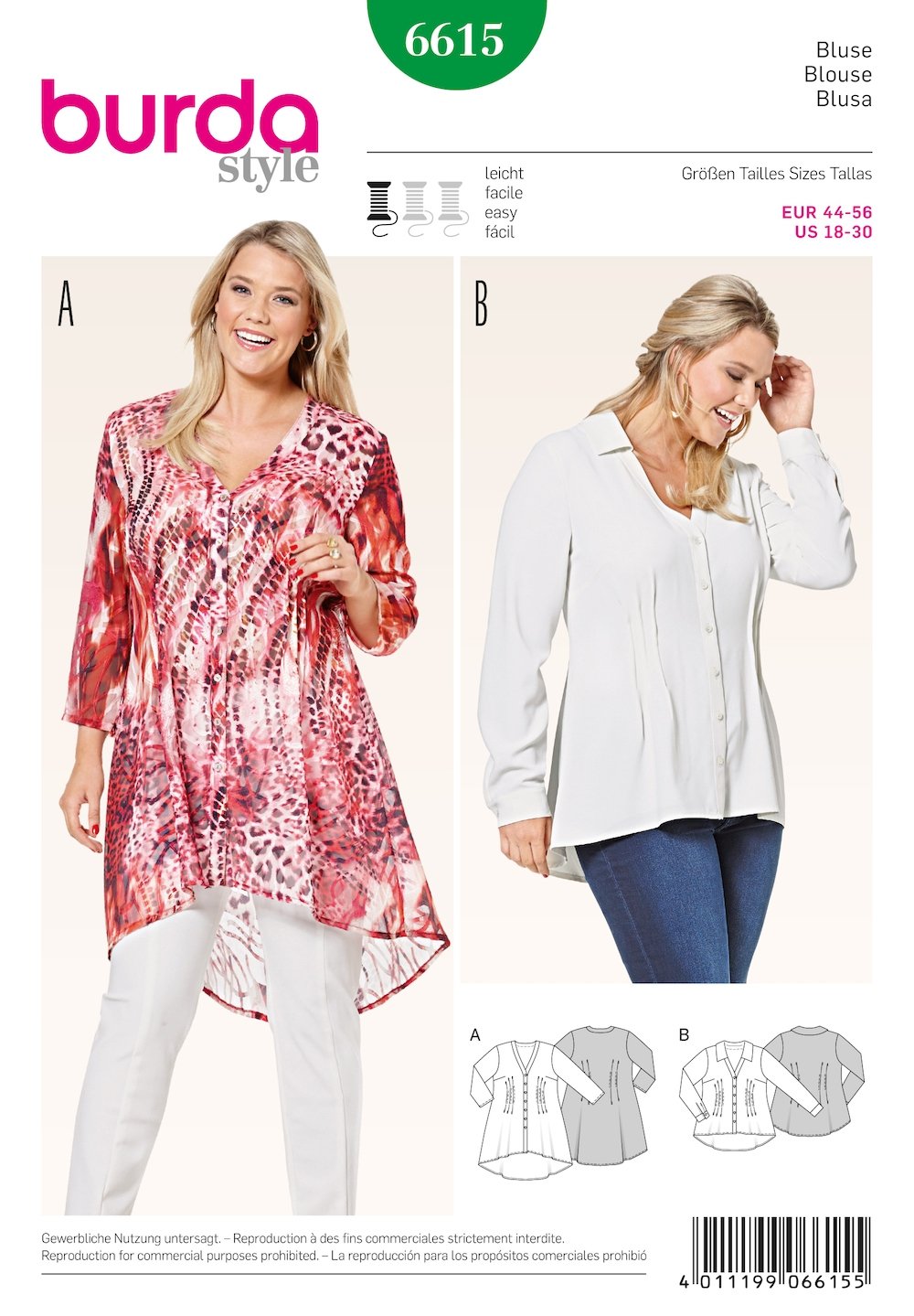Burda Pattern 6615 Blouse (18-30)
