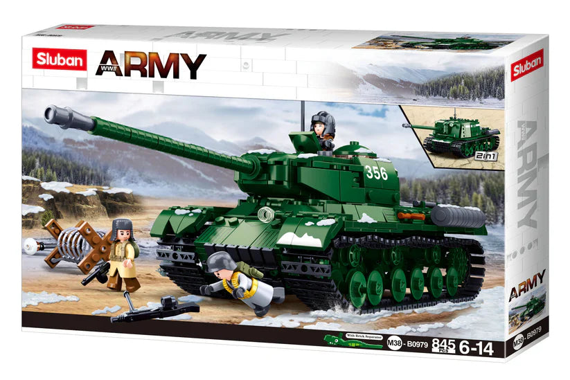 Sluban Army Battle Of Budapest, 2-in-1 Heavy Tank- 845pc