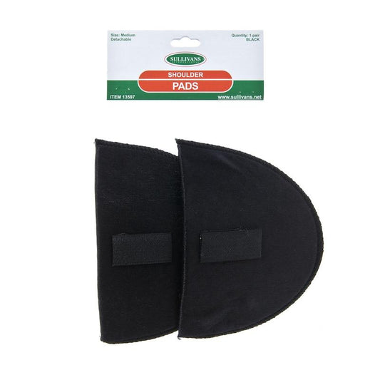 Sullivans Detachable Shoulder Pads, Medium- Black