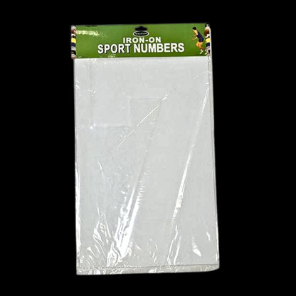 Iron On Numbers, White- 30cm