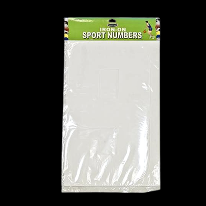 Iron On Numbers, White- 30cm