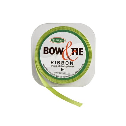 Satin Ribbon, White- 6mm x 5m