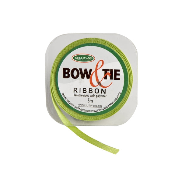 Satin Ribbon, White- 6mm x 5m
