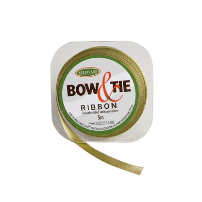Satin Ribbon, White- 6mm x 5m