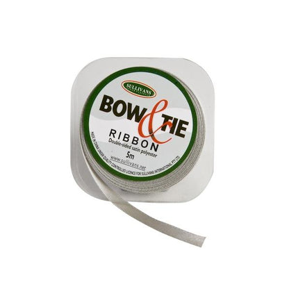 Satin Ribbon, White- 6mm x 5m