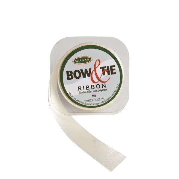 Satin Ribbon, White- 36mm x 5m