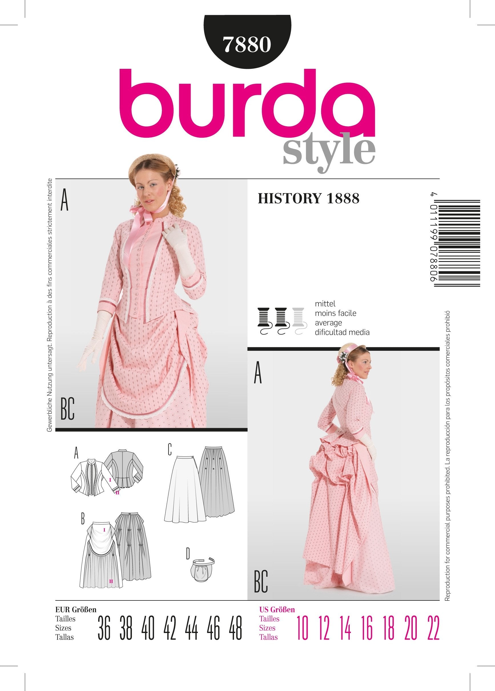 Burda Pattern 7880 History 1888 (10-22)