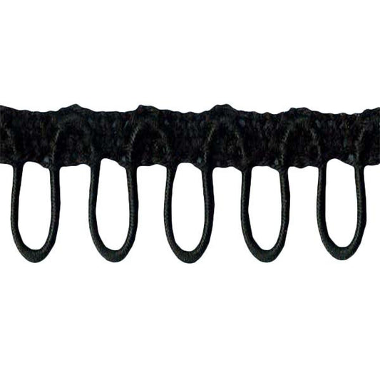 Sullivans Elastic Button Looping, Black- 17 mm