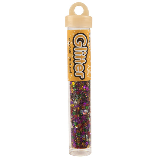 Sullivans Star Shape Holo Glitter, Multicoloured- 15g