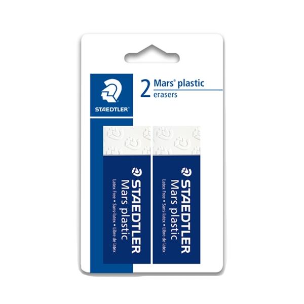 Staedtler Mars Plastic Eraser 65 x 23 x 13mm- 2pk