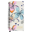 2024 Diary Spiral Hard Cover Printed with Foil, Flowers- Slim WTV
