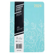 2024 Diary PU Floral with Col Edge, Light Green- A5 WTV