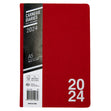 2024 Diary PU Linen, Red- A5 WTV
