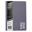 2024 Diary PU Linen, Light Grey -A5 DTP