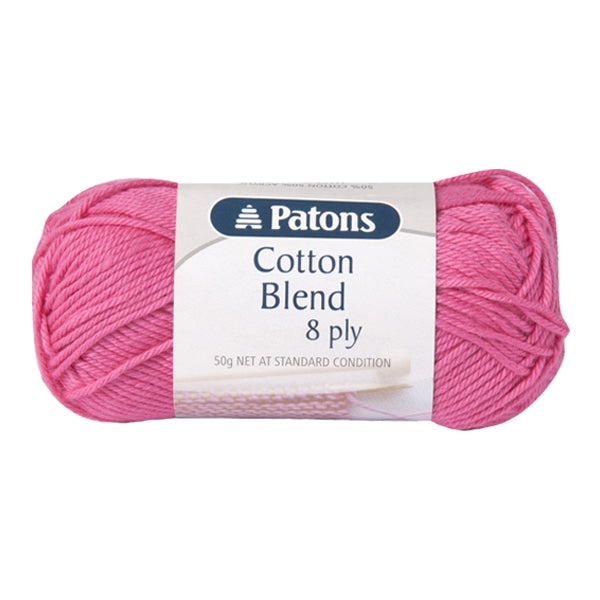 Patons Cotton Blend 8ply Crochet & Knitting Yarn, 50g Cotton Acrylic Yarn