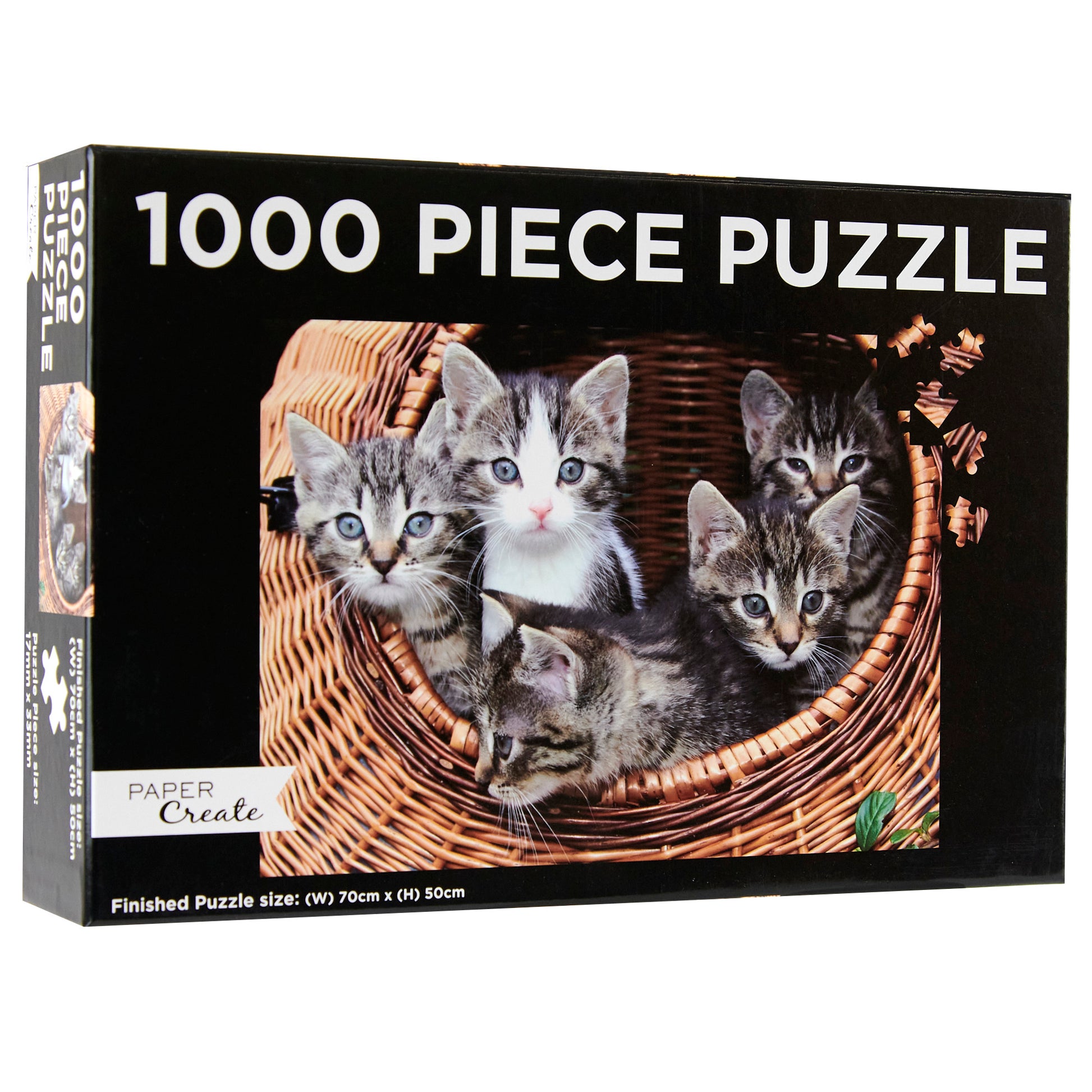 Paper Create 1000-Piece Jigsaw Puzzle, Kittens in a Basket 