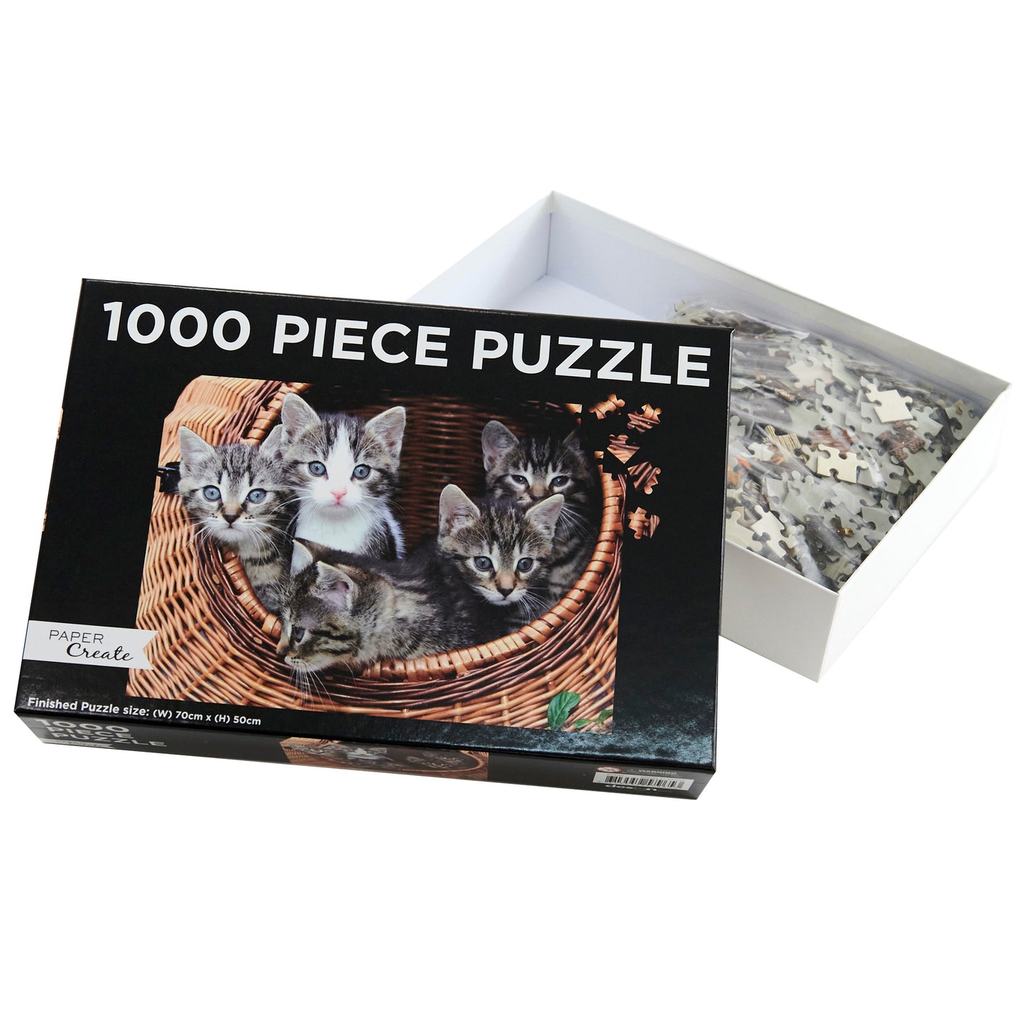 Paper Create 1000-Piece Jigsaw Puzzle, Kittens in a Basket 