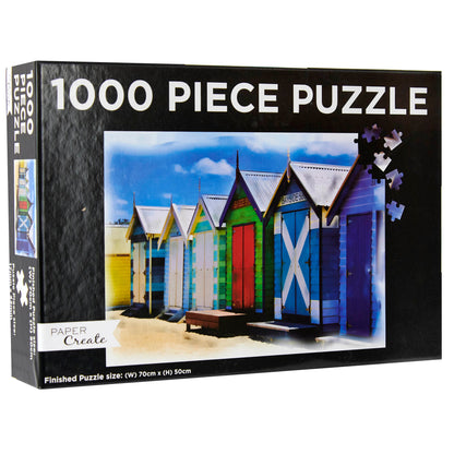 Paper Create 1000-Piece Jigsaw Puzzle, Beach Sheds