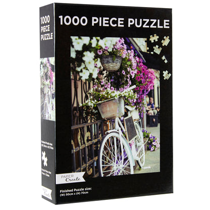 Paper Create 1000-Piece Jigsaw Puzzle, Bicycle in Garden