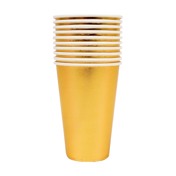 Metallic Party Paper Cups, 355ml- 10pk