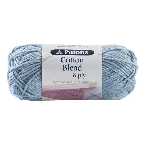 Patons Cotton Blend 8ply Crochet & Knitting Yarn, 50g Cotton Acrylic Yarn