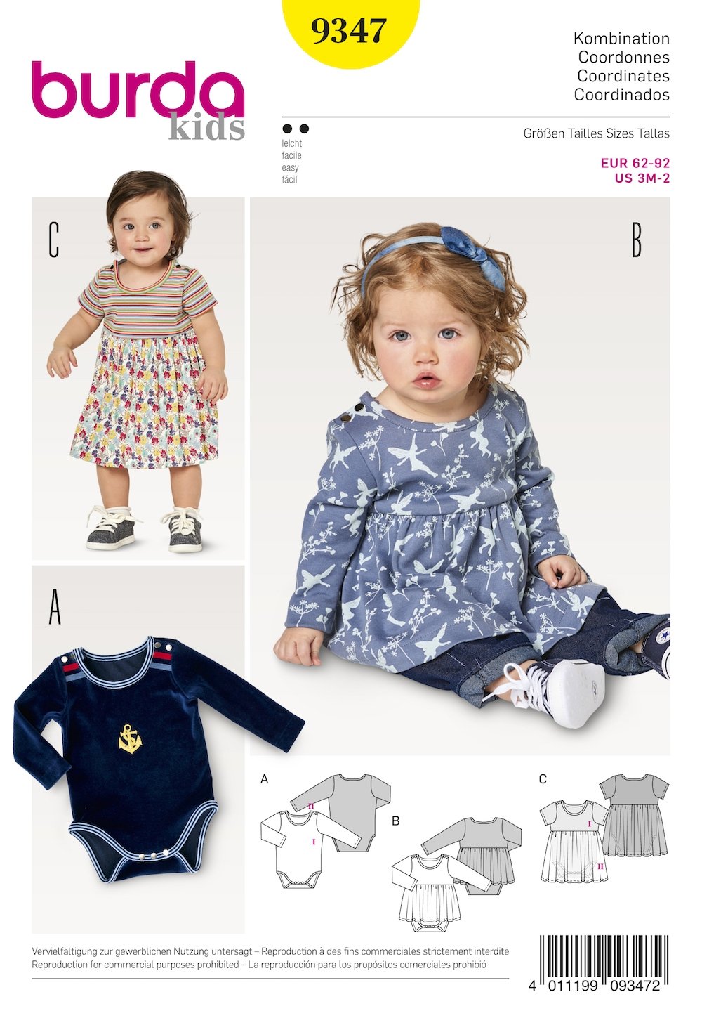 Burda Pattern 9347 Girl's Coordinates