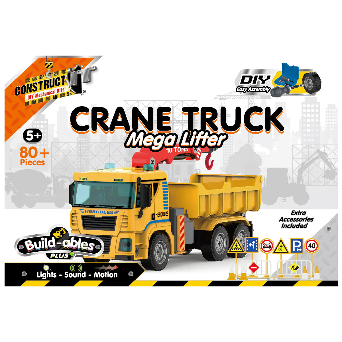 Construct It Buildables Plus, Crane Truck- 80pcs