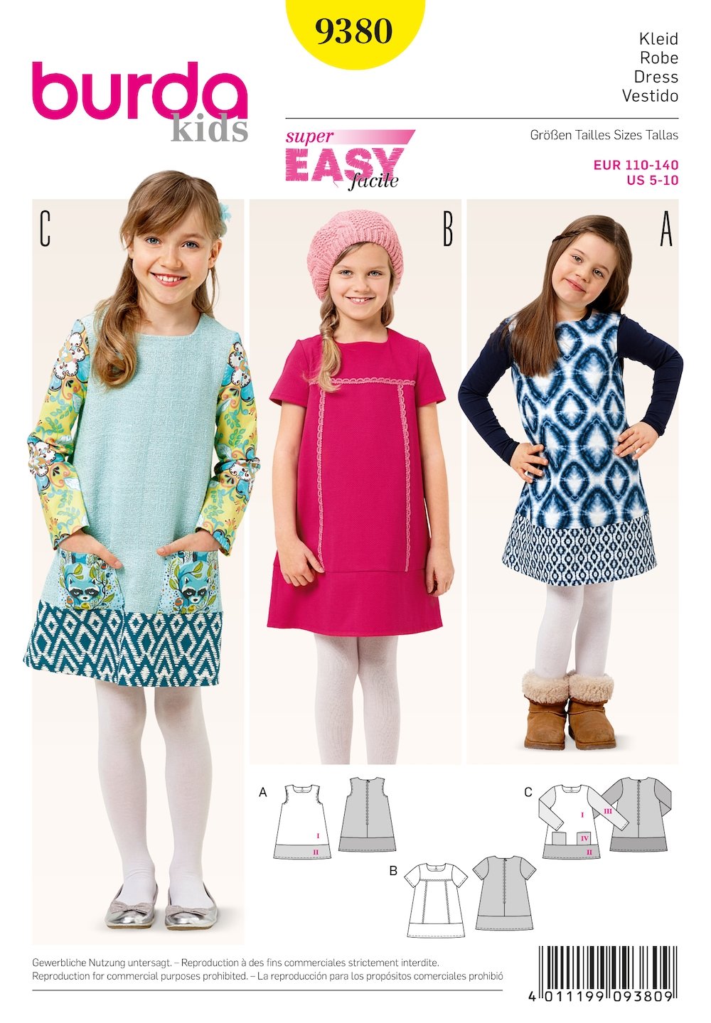 Burda Pattern 9380 Dress (5-10)