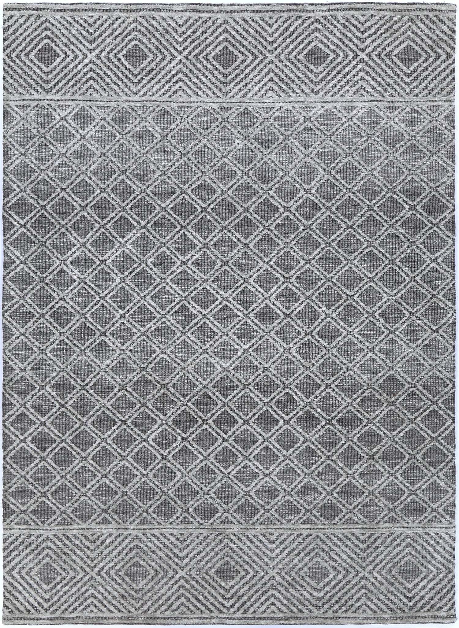 Ambarsar Ajnala Grey Cotton Blend Rug