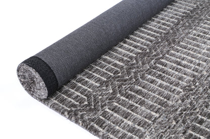 Ambarsar Attari Grey Cotton Blend Rug