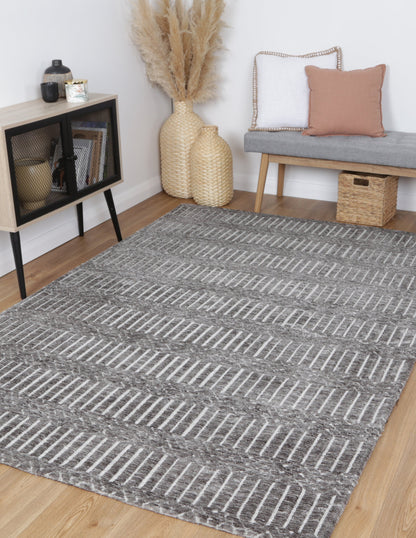 Ambarsar Attari Grey Cotton Blend Rug