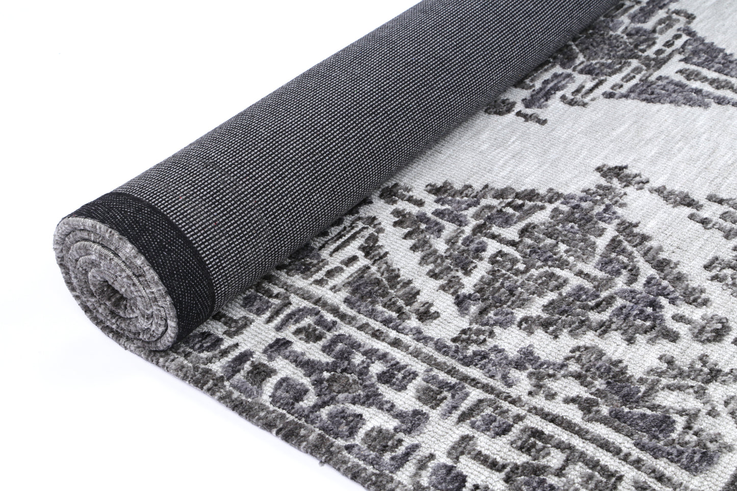 Ambarsar Beas Grey Cotton Blend Rug