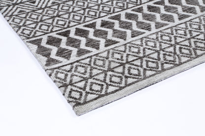 Amritsar Ramdass Charcoal & Beige Cotton Blend Rug