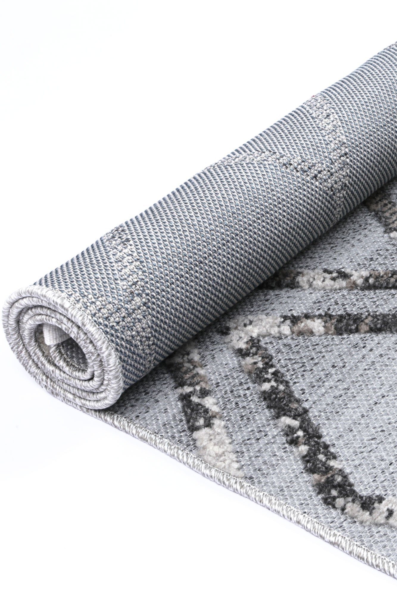 Ares Meliac Geomteric Grey and Taupe Rug